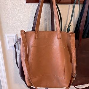 COPY - Portland Leather Full crossbody zip tote in Dune!